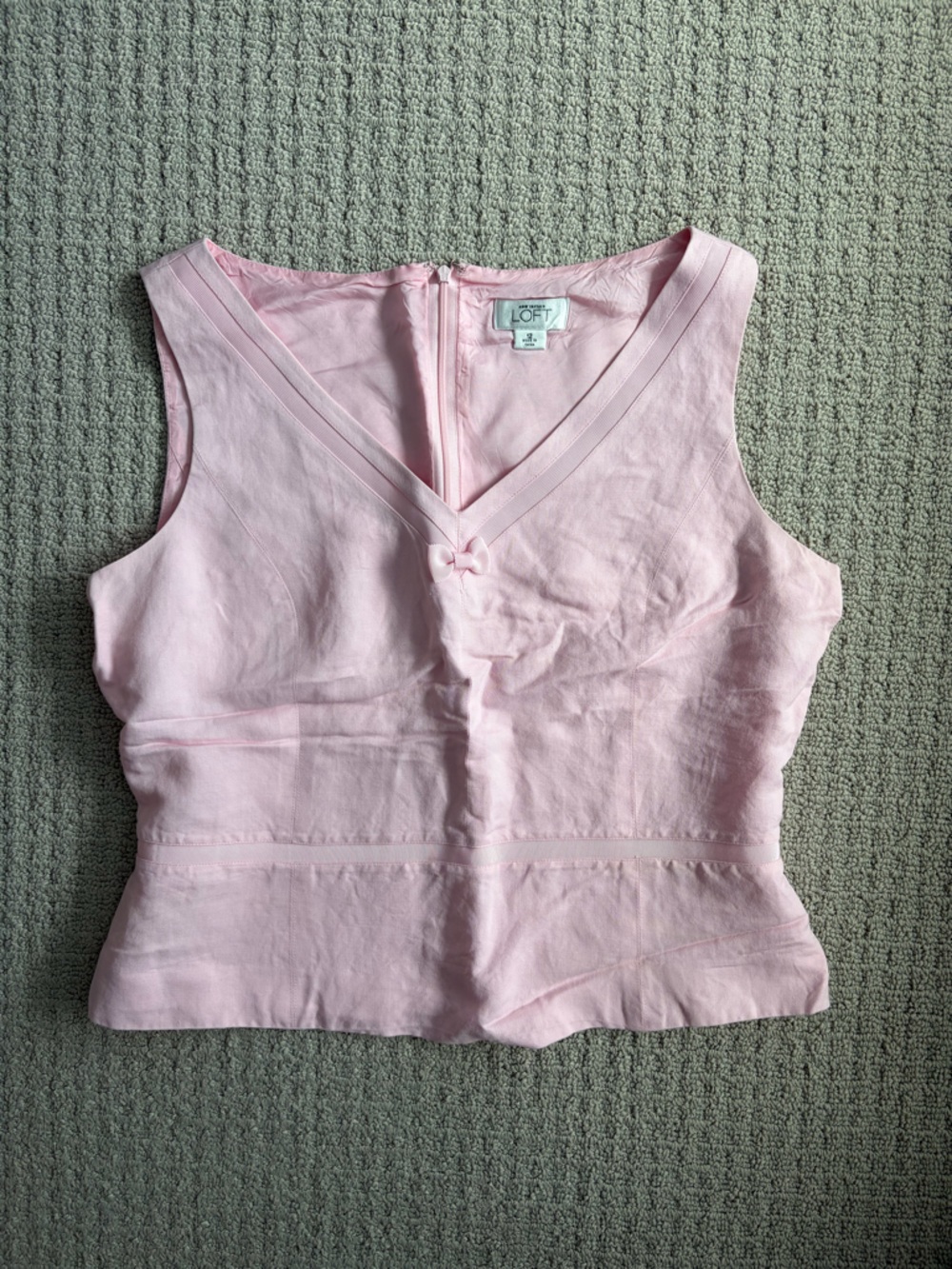 LOFT Light Pink Strapless Blouse